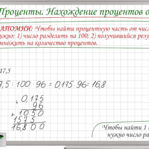 Проценты. Нахождение процентов от числа